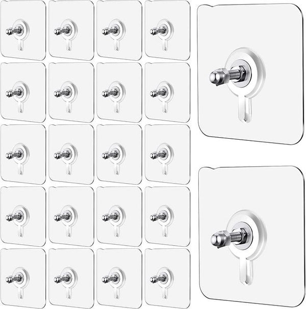 Wall Mount Screw Hooks for Kitchen Bathroom Bedroom Living Room 40 Pcs